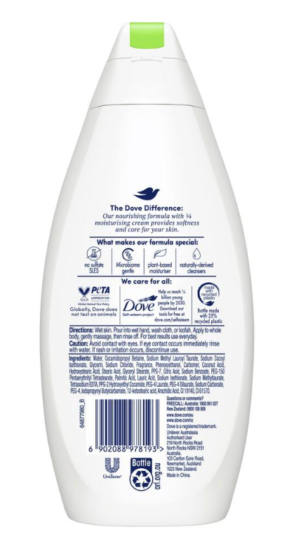 Dove Fresh Care Body Wash 400ml