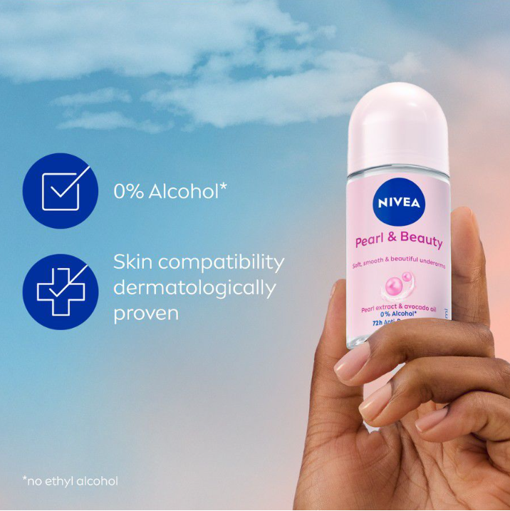 NIVEA 72h Pearl & Beauty Anti-perspirant Roll-on 50ml