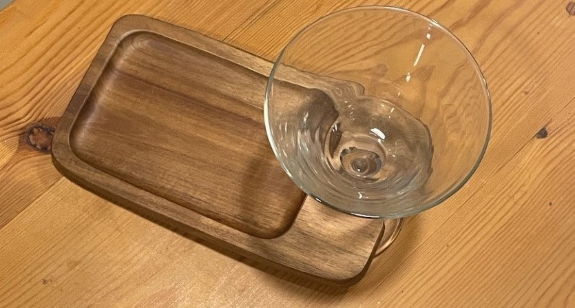 Appetizer & Wine Holder Tray