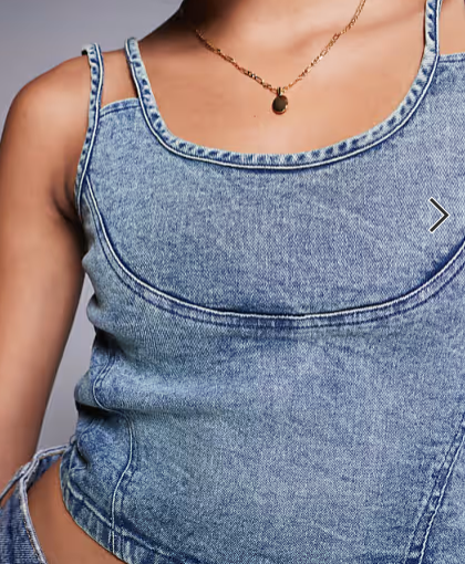 Stretch Denim Crop top