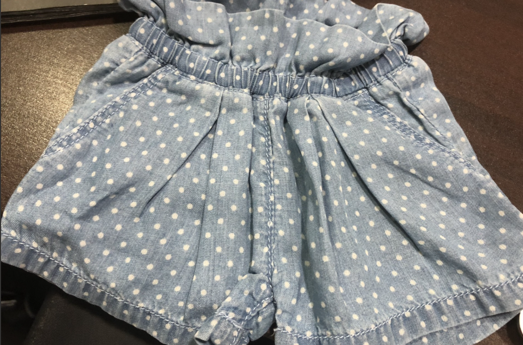 Baby & Toddler Girls Denim Polka Dotted Short