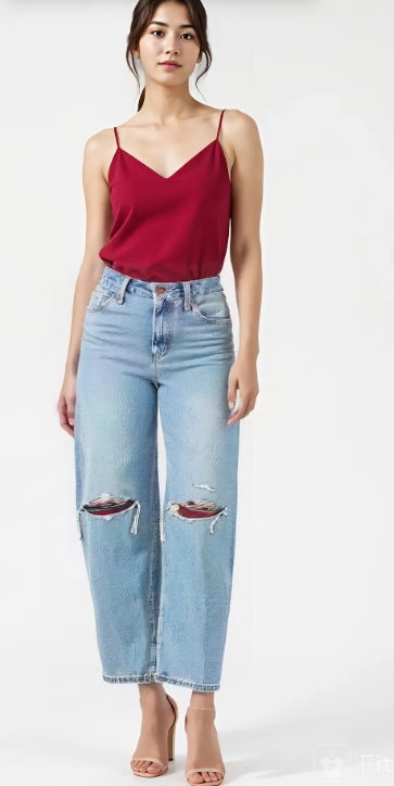 Curvy Fit Baggy Low Jean