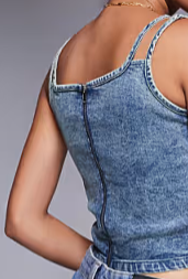 Stretch Denim Crop top