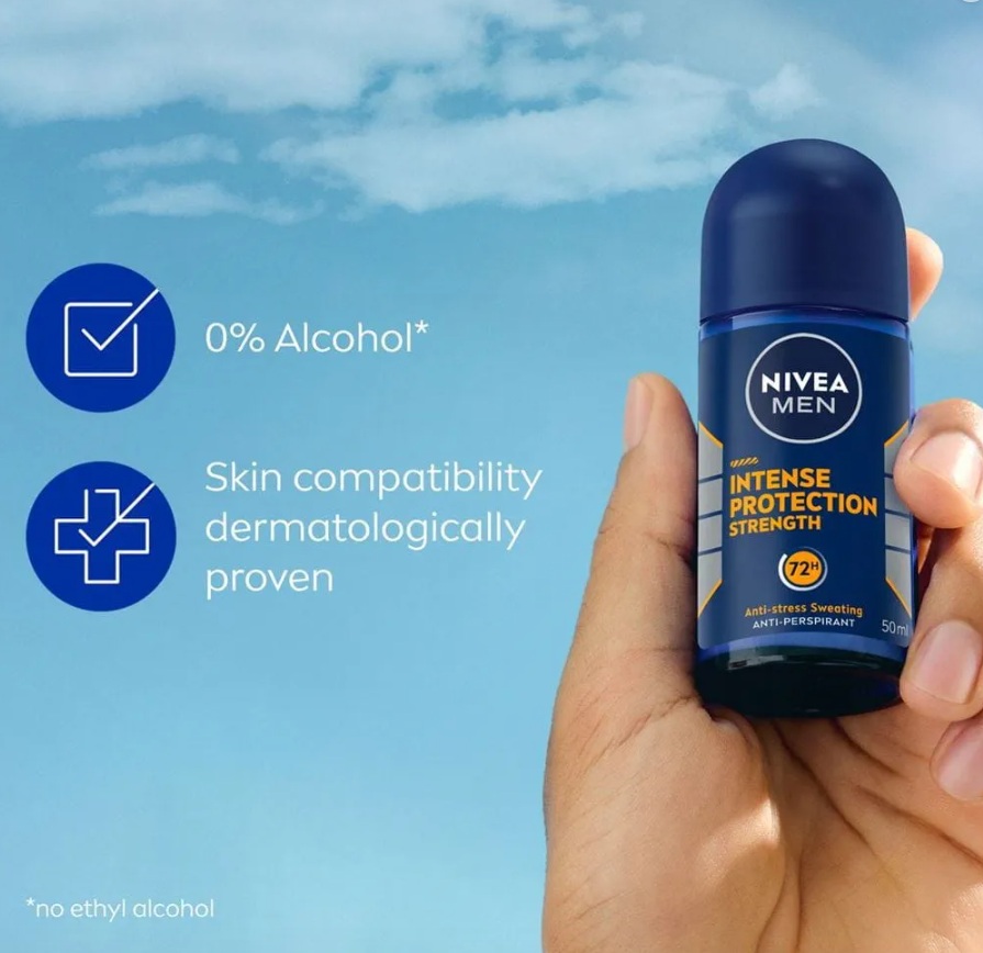 NIVEA MEN Intense Protection Strength Anti-perspirant Roll-On Deodorant 50ml