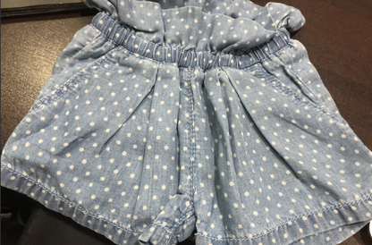 Baby & Toddler Girls Denim Polka Dotted Short