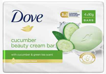 Dove Beauty Cream Bar Cucumber Soap 360g (4 Bars)
